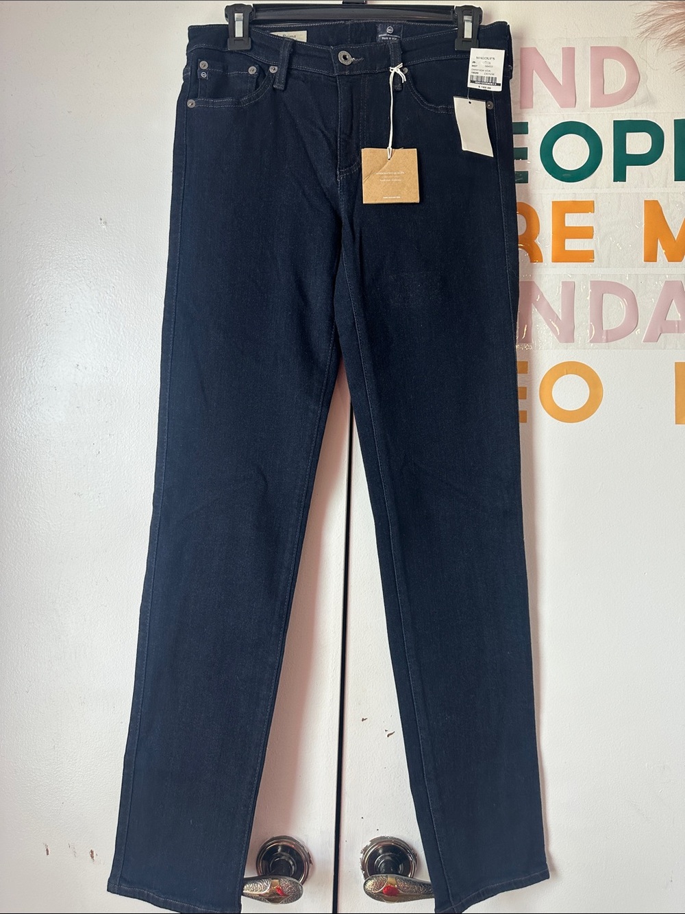 AG Adriano Goldschmied Indigo Denim High-Rise Jeans